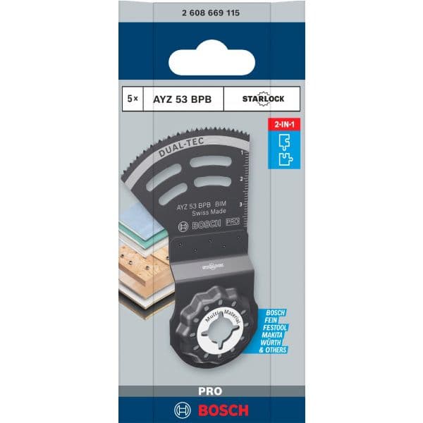 Bosch Lâmina Dual-Tec PRO AYZ 53 BPB 53 x 40 mm 5 Unidades