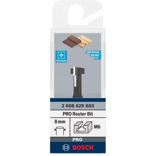 Fresa para tupia de buraco de fechadura PRO, Ø 10,5 x Ø 6,6, encabadouro de 8mm refª 2608629683 BOSCH