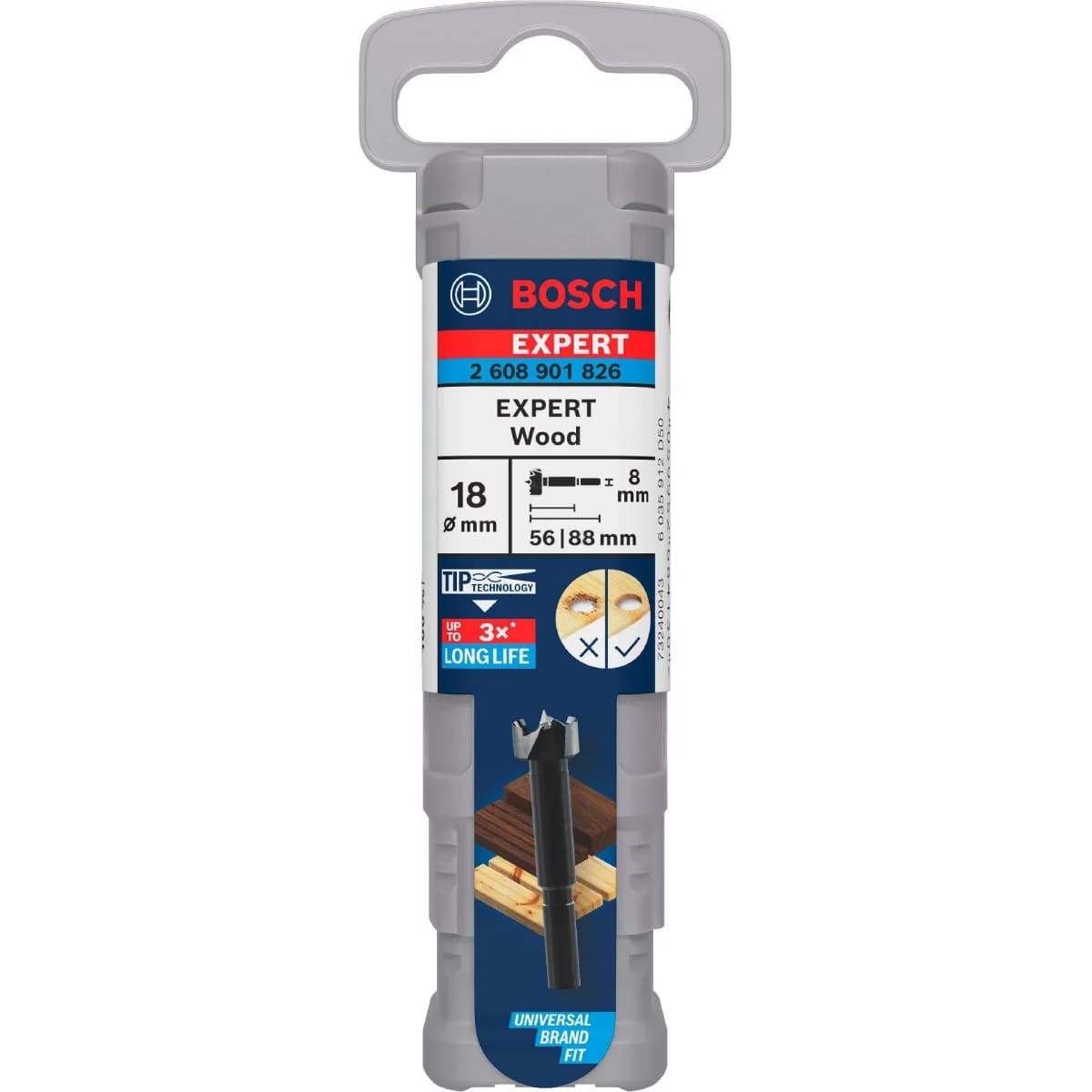 Broca EXPERT Wood Forstner, 18mm refª 2608901826 BOSCH - 2608901826 - Ferramentaspro.pt