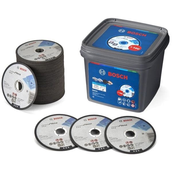 Bosch Cubo de Discos de Corte para Metal 1mm 100 Unidades 125"
