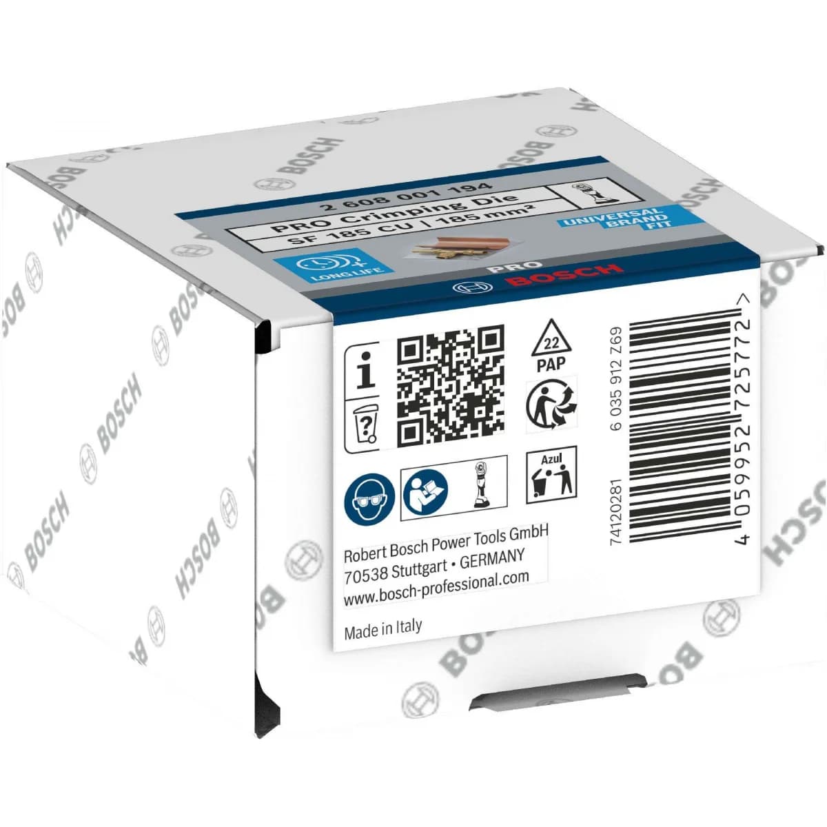 Matriz de engaste PRO, SF185 CU, 185 mm², cobre refª 2608001194 BOSCH - 2608001194 - Ferramentaspro.pt