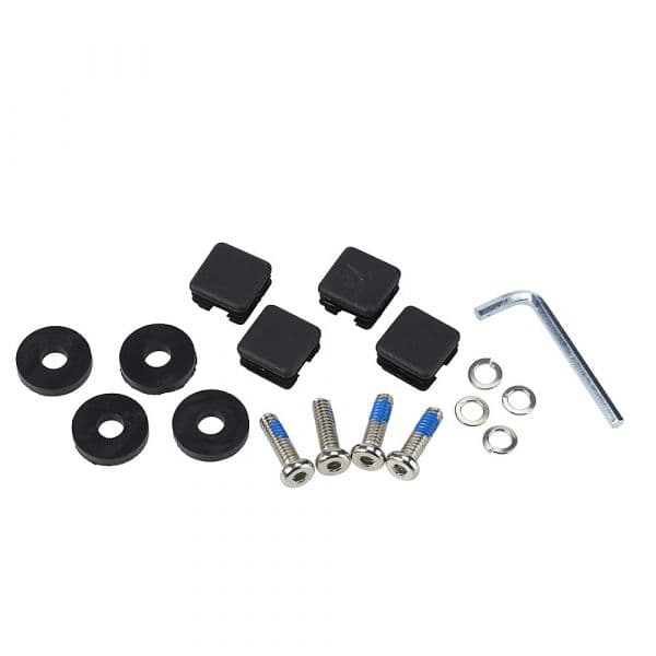 Kaiser+kraft Bujão Incl. Material de Montagem, para Cadeira de Madeira em Forma de Concha, para Tubo Retangular, Prateado/preto Prateado, Preto - M9568358-489978