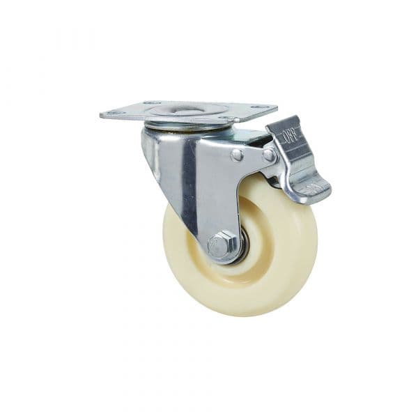 Roda Orientável para Chassi Rolante em Aço Inoxidável, com Bloqueio, para FG615SS/FG815SS Branco