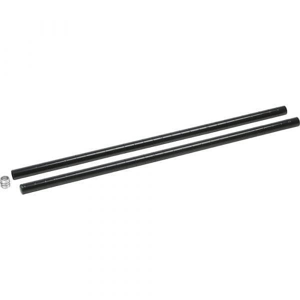 Kaiser+kraft Poste para Mesa Rodas, Comprimento 1500 mm, Preto Preto Profundo Ral 9005 - M6721557-532862