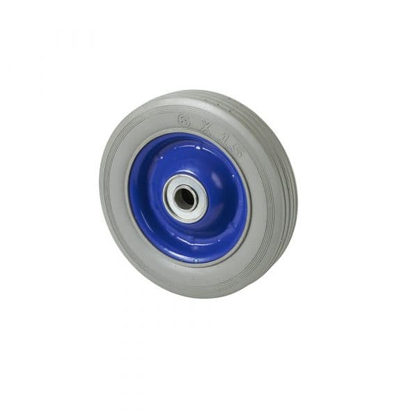 Kaiser+kraft Roda, Ø 150 mm, Borracha Maciça Cinzento, Azul - M9568532-479932