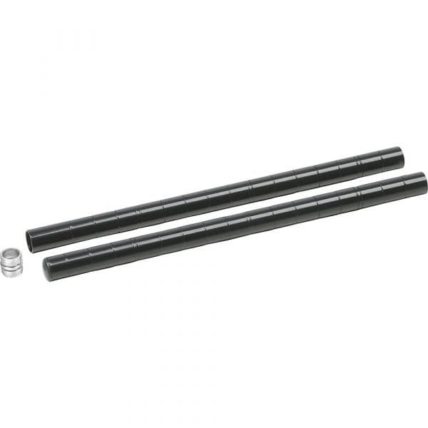 Kaiser+kraft Poste para Mesa Rodas, Comprimento 860 mm, Preto Preto Profundo Ral 9005 - M6721554-532859