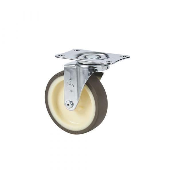 Roda de Substituição, Antiestática, Ø 100 X 27 mm, Roda Orientável Preto, Prateado, Branco