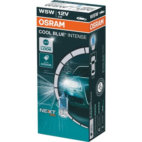 Osram Kit 10 Lâmpadas W5w 12v 5w Cool Blue Intense Next Gen