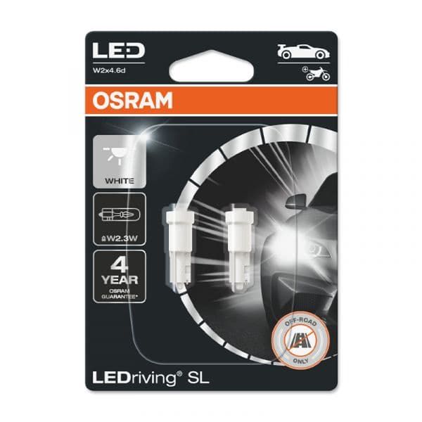 Osram Kit 2 Lâmpadas T5 12V/0,25W Ledriving® Sl 6000K - 2723DWP-02B