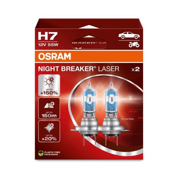 Osram Kit 2 Lâmpadas H7 12V/55W Night Beaker® Laser Hb 12V - 64210NL-2HB [OLD]