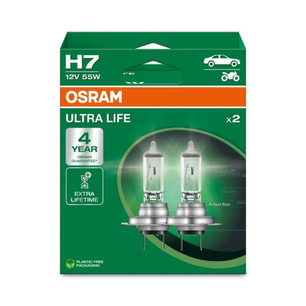 Osram Kit 2 Lâmpadas H7 12V/55W Ultra Life® Hb 12V - 64210ULT-2HB