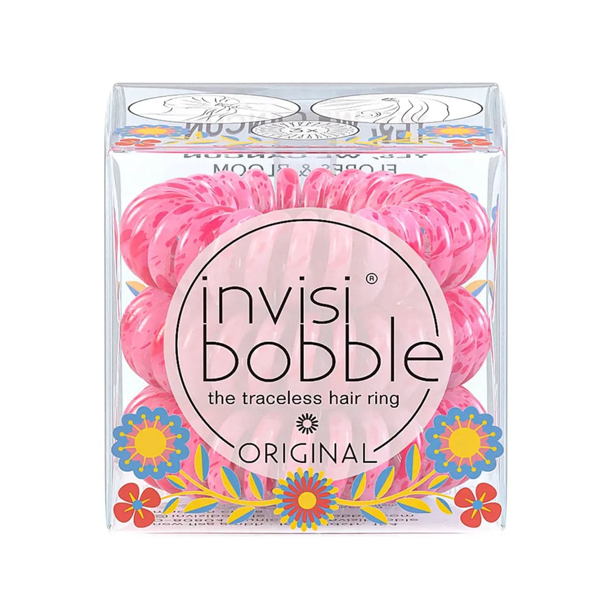 Invisibobble Original Flowers & Bloom x 3 – Elásticos de Cabelo Anti-Marcas