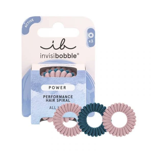 Invisibobble Elástico Power Fluffy Rose Ice Cabelo Volumoso 3 Unidades