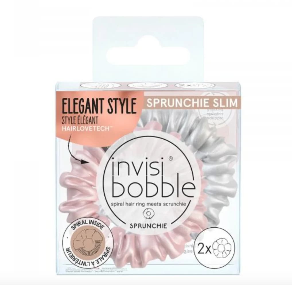 Invisibobble Elástico Cabelo Slim Sprunchie Bella Chrome 2 Unidades