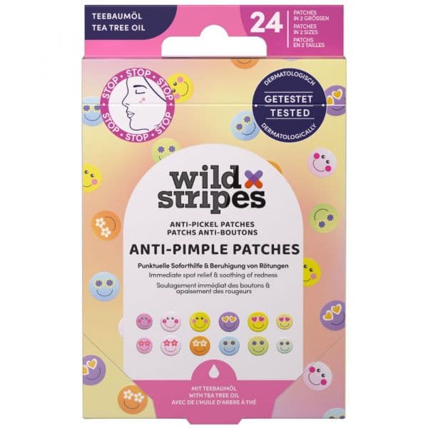 Wild Stripes Pimple Patches Smile Stop Adesivos Anti-Imperfeições 24 Unidades