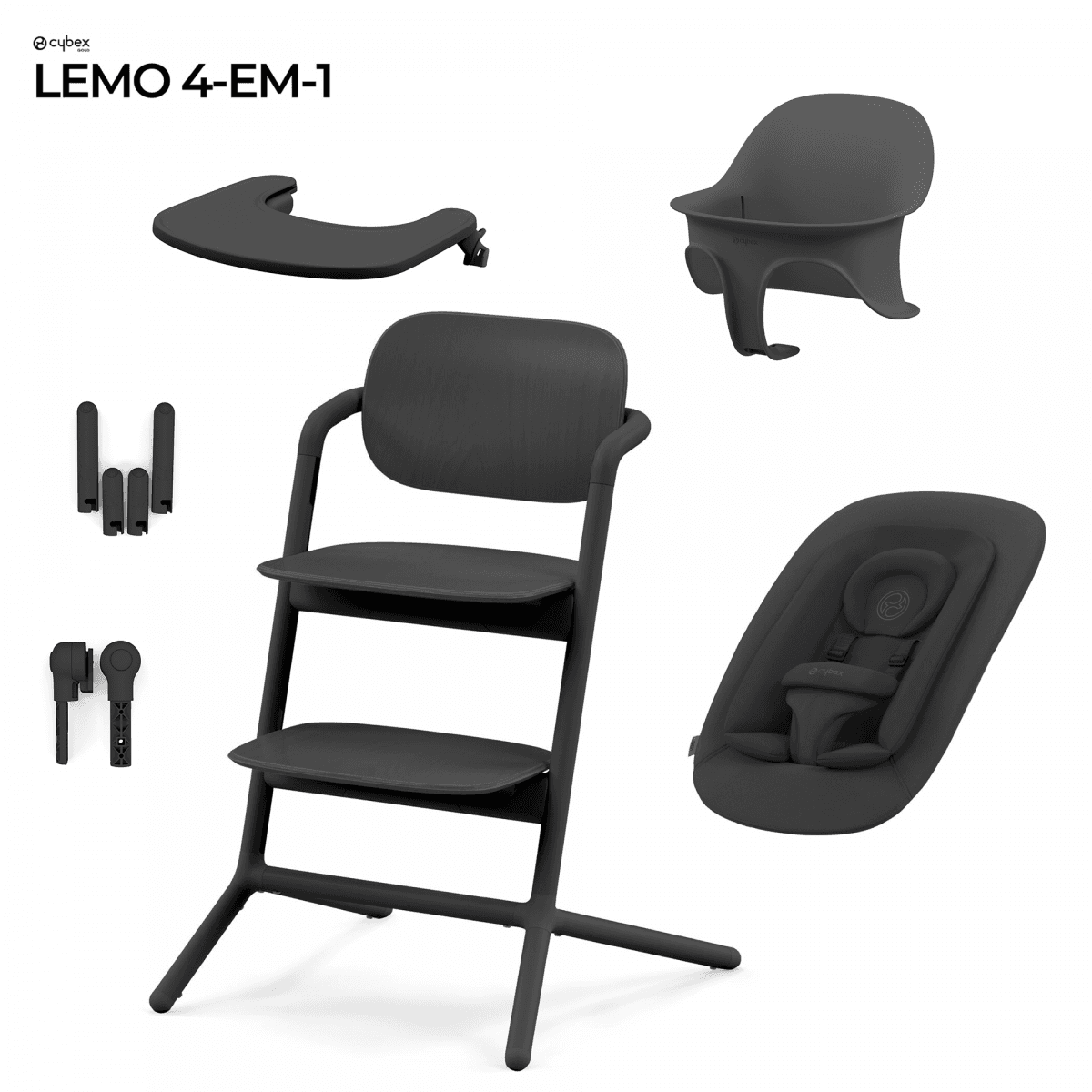 Cybex Conjunto Lemo Nova Geração 4 em 1 Stunning Black