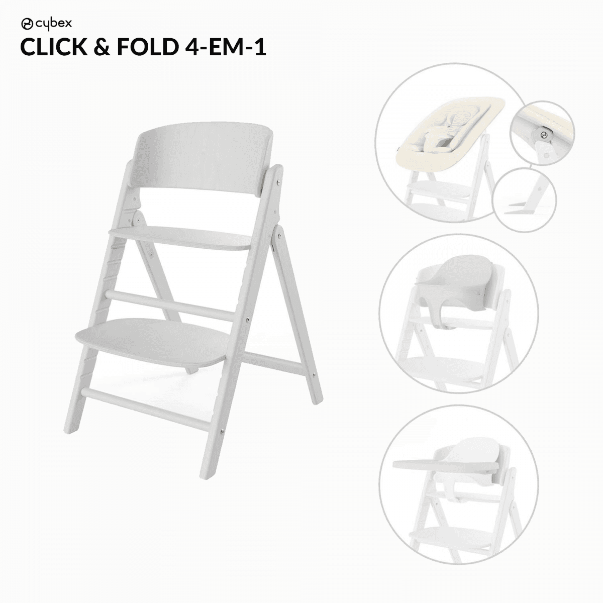 Cybex Click & Fold 4-in-1 All white