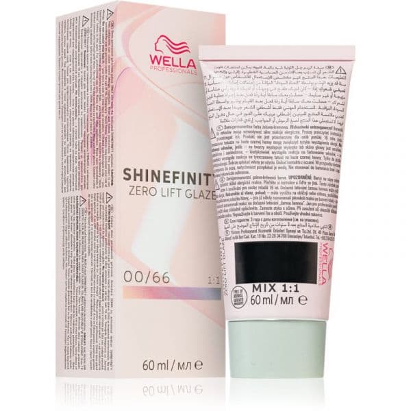 Wella Professionals Shinefinity Zero Lift Glaze Coloração de Cabelo Semi Permanente Tom 00/66 Violet Booster 60ml