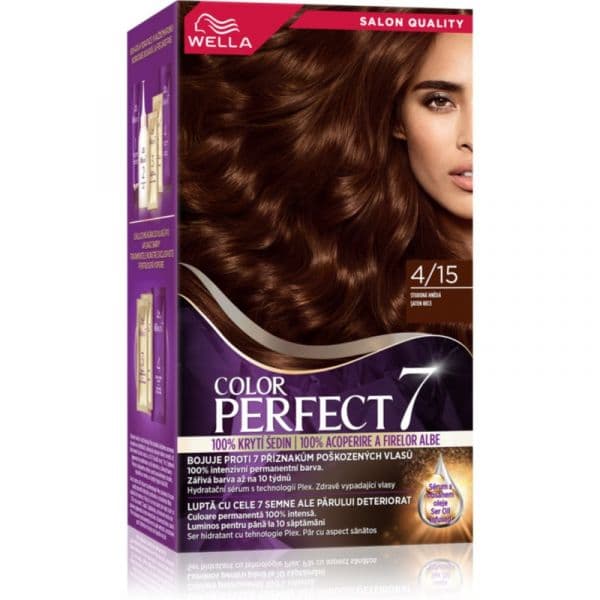 Wella Color Perfect Coloração de Cabelo Tom 4/15 Cool Evening Brown 1 Unidade
