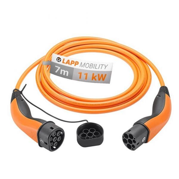 Lapp Extensão de Carregamento Trifásico P/ Carro Elétrico Tipo2 20a (11kw) Ip55 7 Mts - 61790