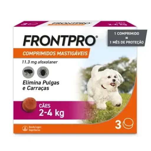 Frontpro Comprimidos Antiparasitários Mastigáveis para Cães de 2 a 4 kg