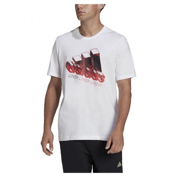 Adidas London Logo Carrier Short Sleeve T-shirt Branco M Homem
