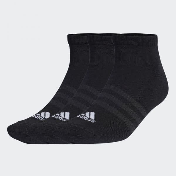adidas Meias de Cano Baixo Acolchoadas - 3 pares Black / White 40-42 - IC1332-0003