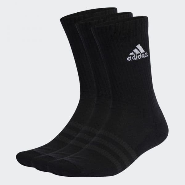 adidas Meias de Cano Médio Acolchoadas - 3 pares Black / White 34-36 - IC1310-0006