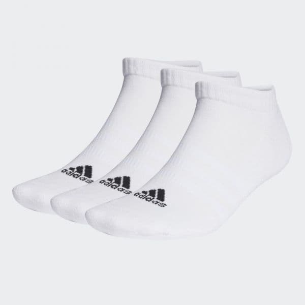 adidas Meias de Cano Baixo Acolchoadas - 3 pares White / Black 37-39 - HT3434-0002