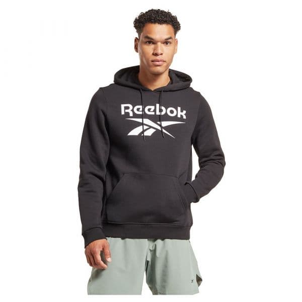 Reebok Identity Fleece Stacked Logo Pullover Sweatshirt Preto S Homem