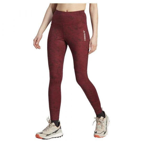 Adidas Terrex Multi Allover Print Leggings Vermelho 38 Mulher