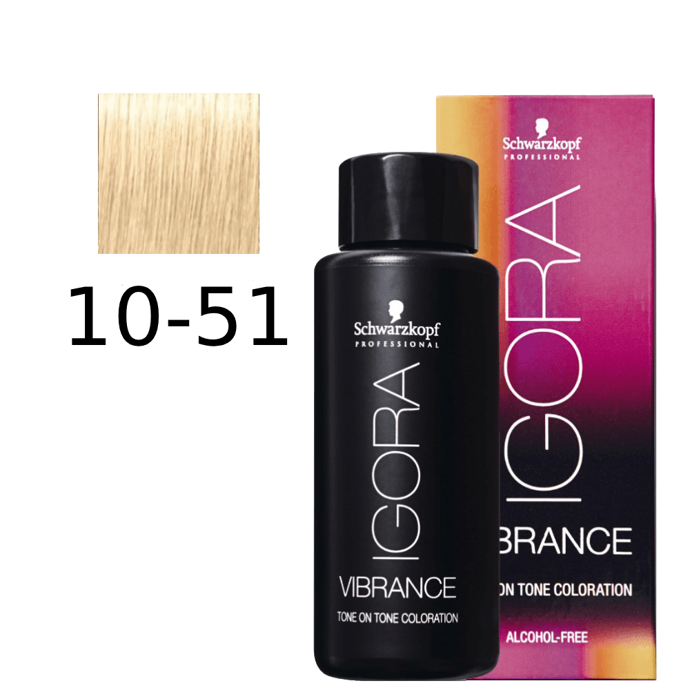 Schwarzkopf - Tonalizador Igora Vibrance 10-51 Dorado Ceniza 60 ml