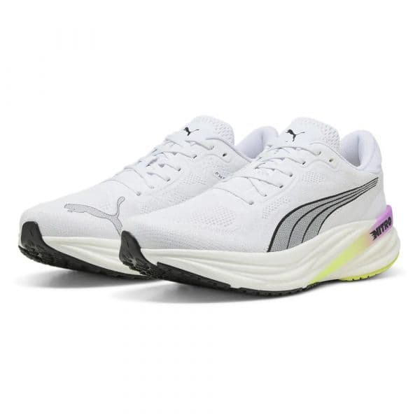 Puma Sapatilhas de Running Magnify Nitro 2 White / Pure Magenta / Yellow Alert 40 1/2