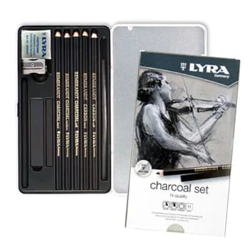 Lyra Lápis Rembrandt Set Carvao Cx. Metal 11un 1602051112