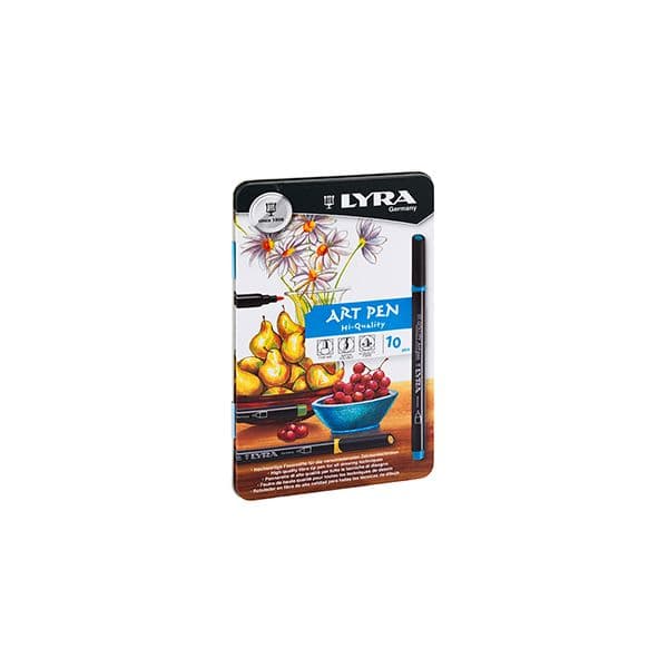 Lyra Caixa Metálica 10 Marcadores Hi-quality Art Pen - 6751100