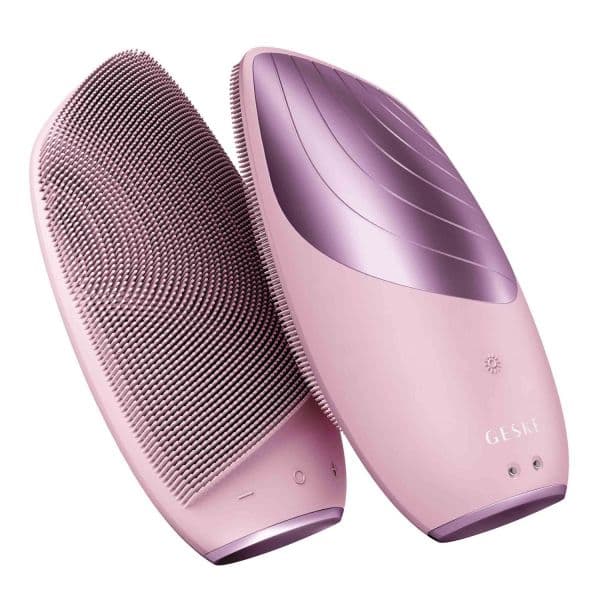 Geske Escova de Limpeza Facial Thermo Sonic 6 em 1 - Rosa