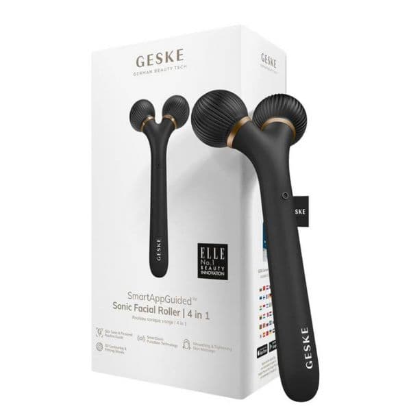 Geske Sonic Facial Roller 4 em 1 Black