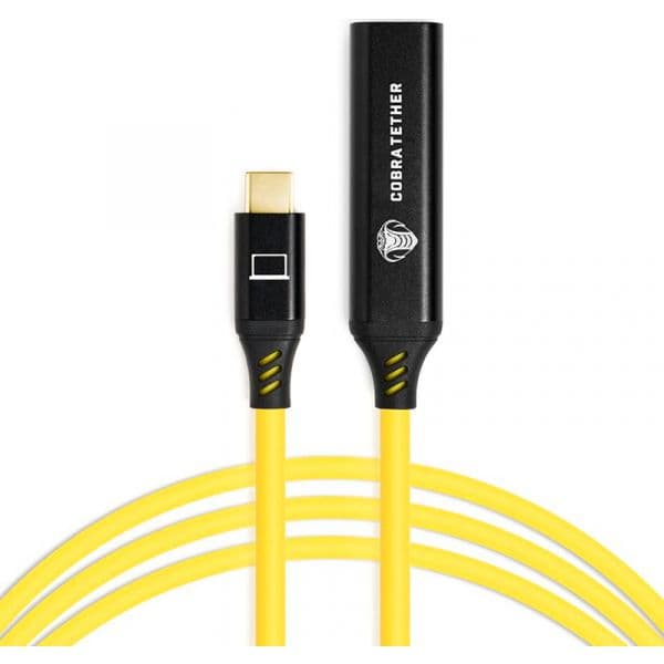 Cobra Tether Extensão USB-C/USB-C Fêmea 10m Amarelo