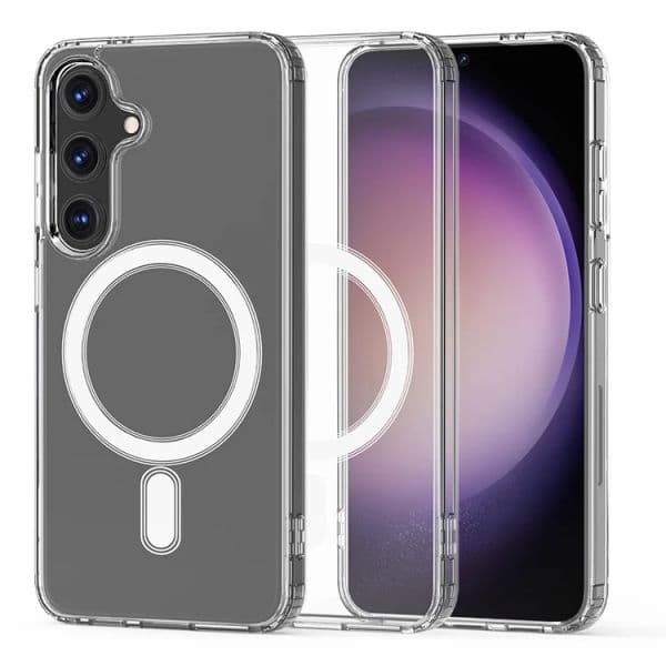 Capa Silicone Magnética Transparente para Samsung Galaxy S24 Plus