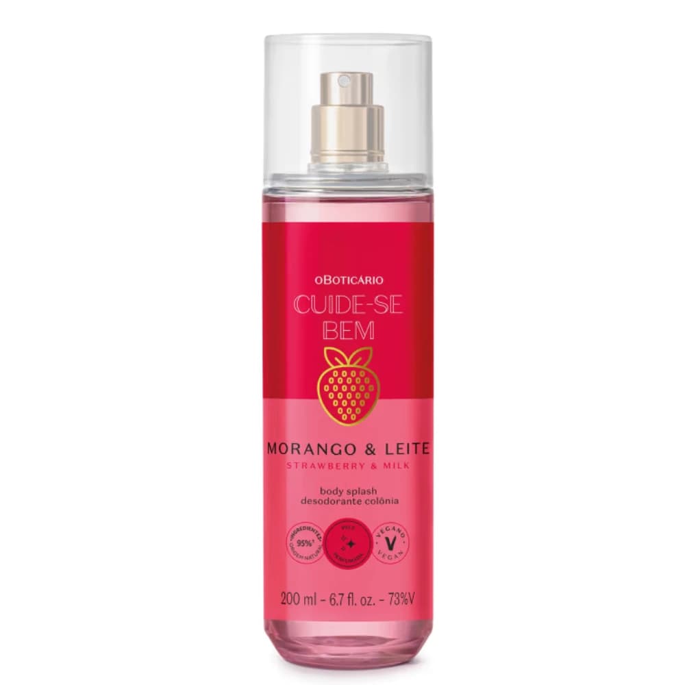 O Boticário Cuide-se Bem Body Splash Morango e Leite 200ml (Original)