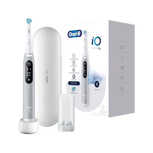Oral-B iO Series 6N Cinzento Opal Escova de Dentes Elétrica com Estojo