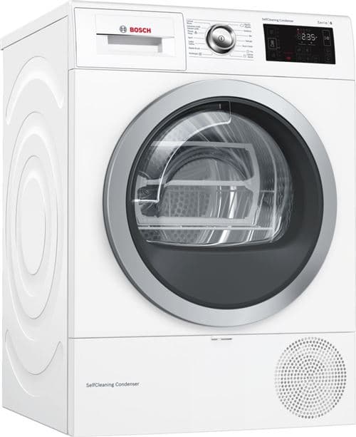 Máquina de Secar Bosch Serie 6 WTW87640ES | 8 Kg | Bomba de Calor | A+++ | Branco