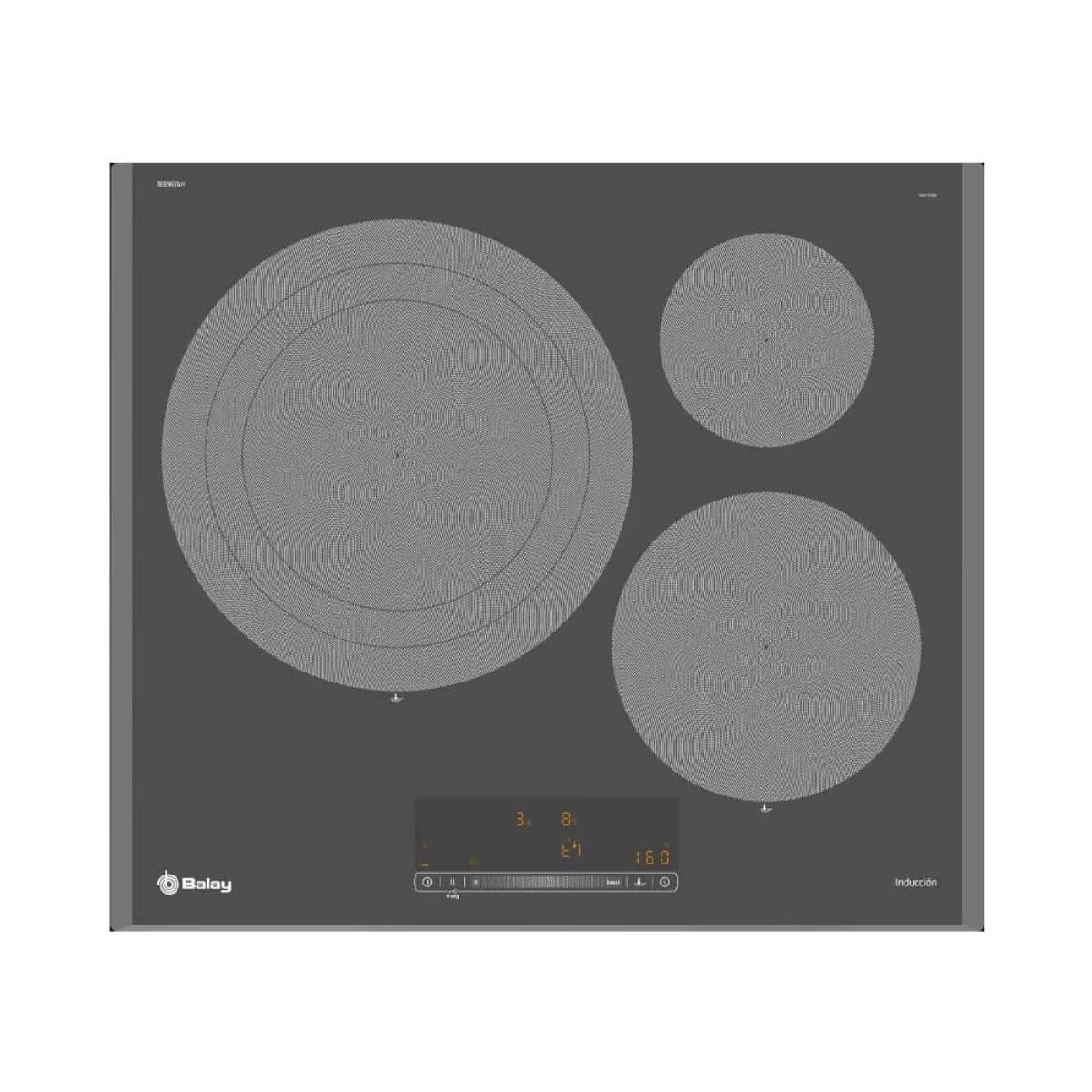 Placa de Indução Balay 3-EB-967-AH | 3 Zonas, Aço Inox, 7400W