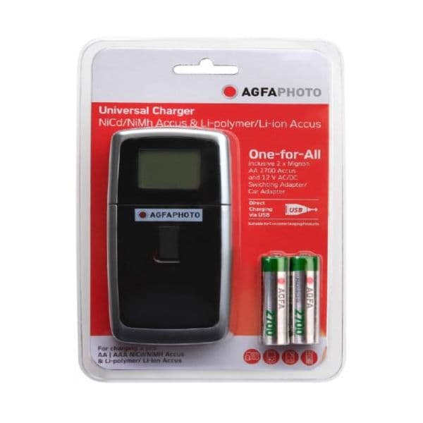 Agfa Carregador Univ. Accu 2xAA 2700mAH-100 240V