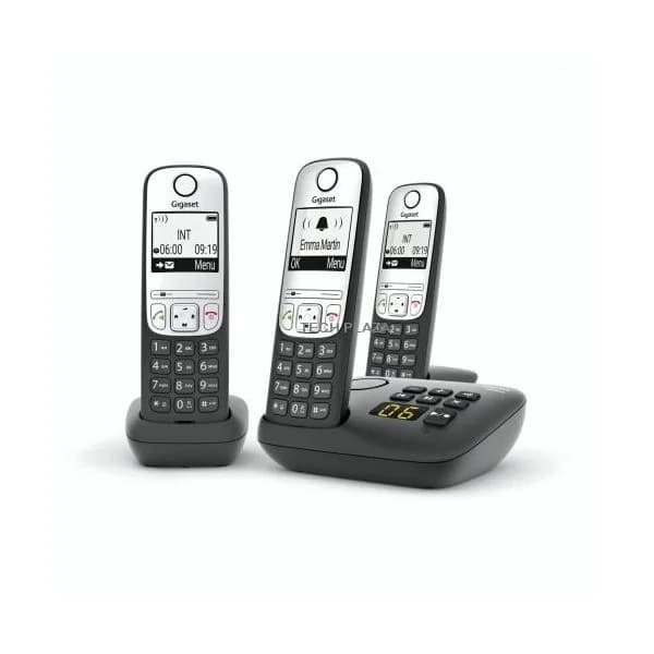 Siemens Gigaset Telefone Sem-fios A690 a Trio Preto