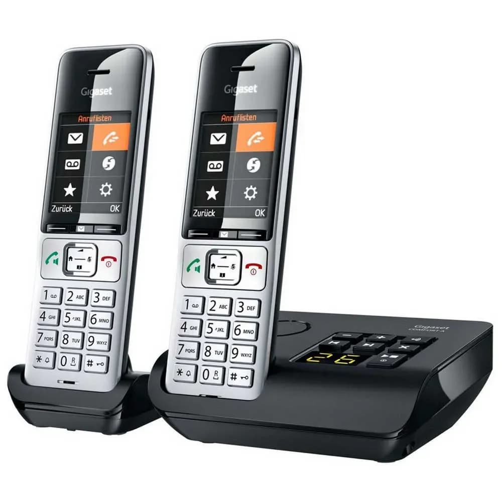 Telefone Sem-fios Gigaset Comfort 500A Duo Silver-black