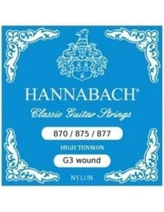 Hannabach Strings for Classic Guitar G/3 Nylon Wound 652575