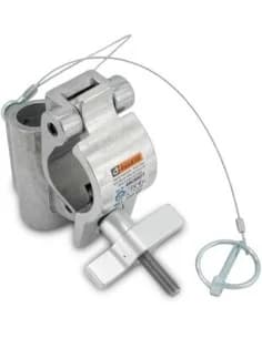 RIGGATEC Truss Clamp | silver | WLL 300kg - for use with 28mm TV-Zapfen & 16mm spigot | 48-51mm tube diameter