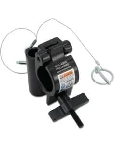 RIGGATEC Truss Clamp | black | WLL 300kg - for use with 28mm TV-Zapfen & 16mm spigot | 48-51mm tube diameter