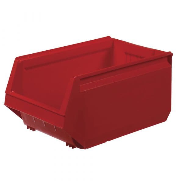 Kaiser+Kraft Caixa de Armazenagem à Vista em Polipropileno, Cxlxa 500 X 310 X 250 mm, Ue de 8 Unid., Vermelho Vermelho Fogo, Semelhante à Ral 3000